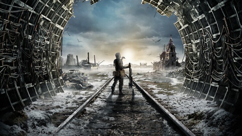 Person on Train Tracks — Gray