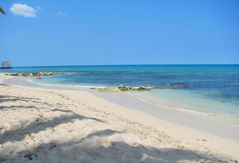 Person on Tropical Beach — Blue, Serene, Afternoon