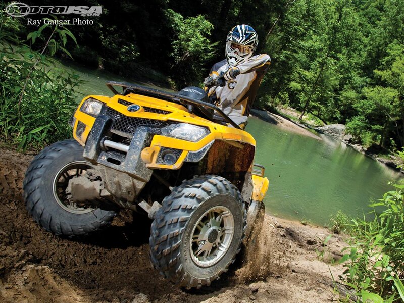 Person on Yellow ATV — Outdoor