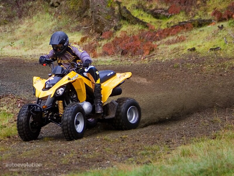 Person on Yellow ATV