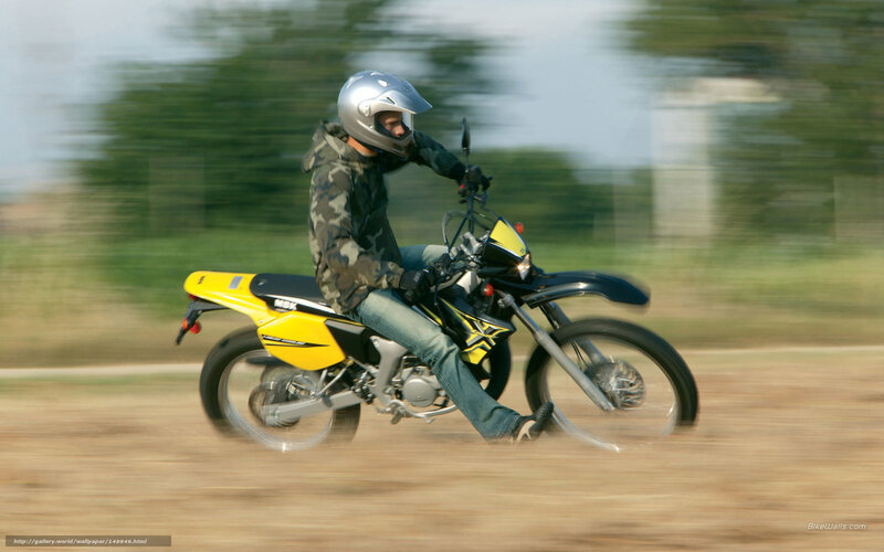 Person on Yellow Motorcycle