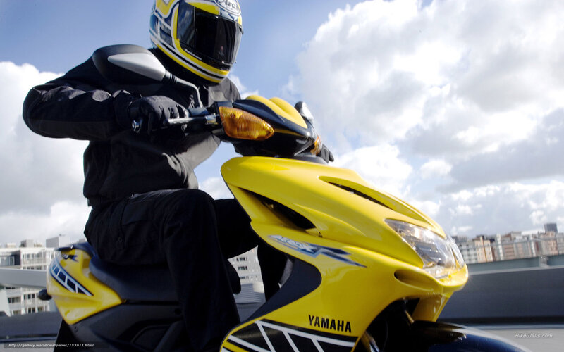 Person on Yellow Scooter — Dynamic