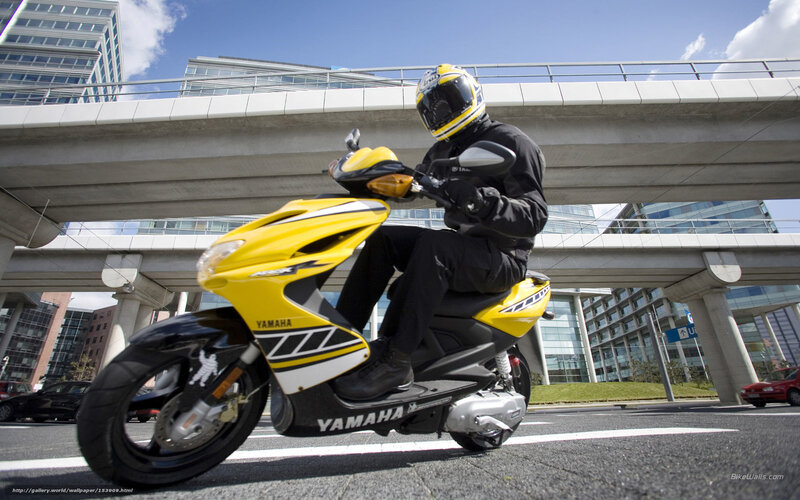 Person on Yellow Scooter
