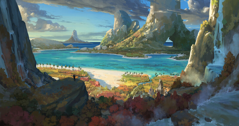 Person Overlooking Bay