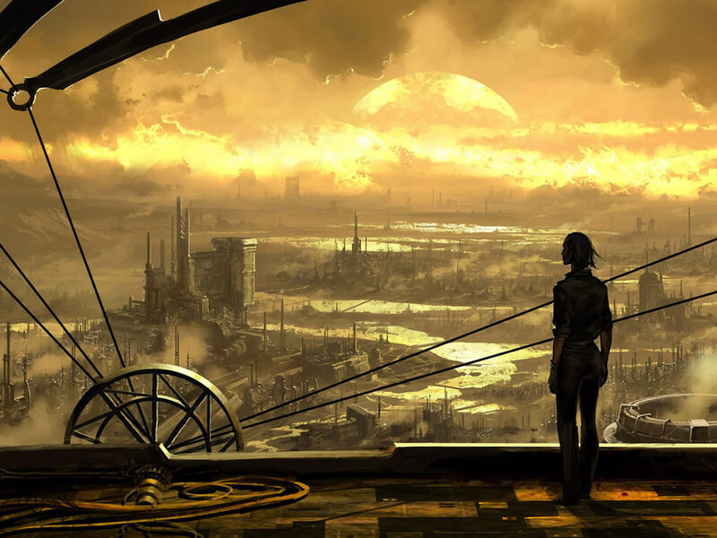Person Overlooking City