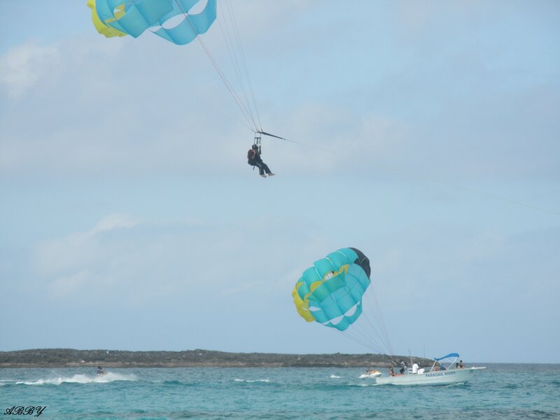 Person Parasailing — Blue, Active