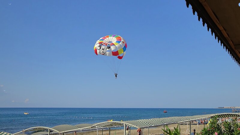 Person Parasailing — Blue, Relaxed