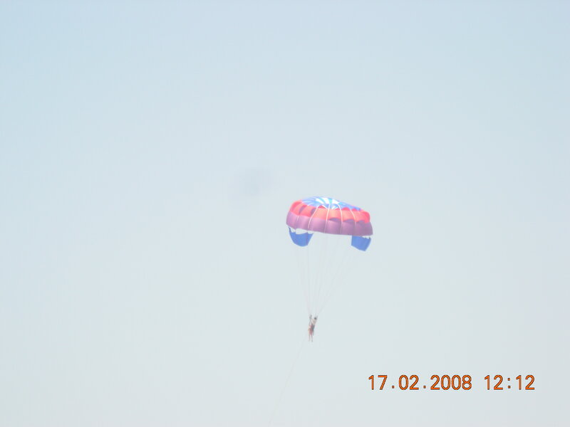 Person Parasailing — Blue