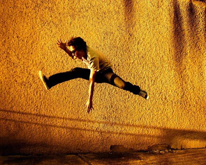 Person performing a jump