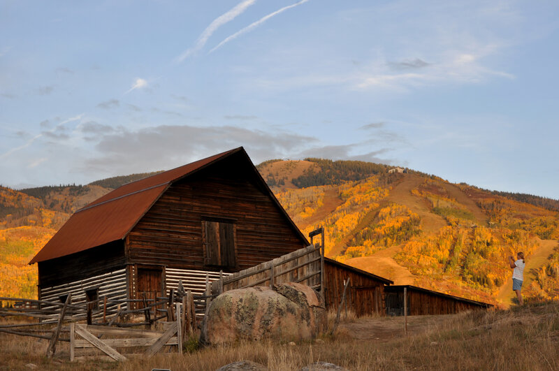 Person Photographing Barn