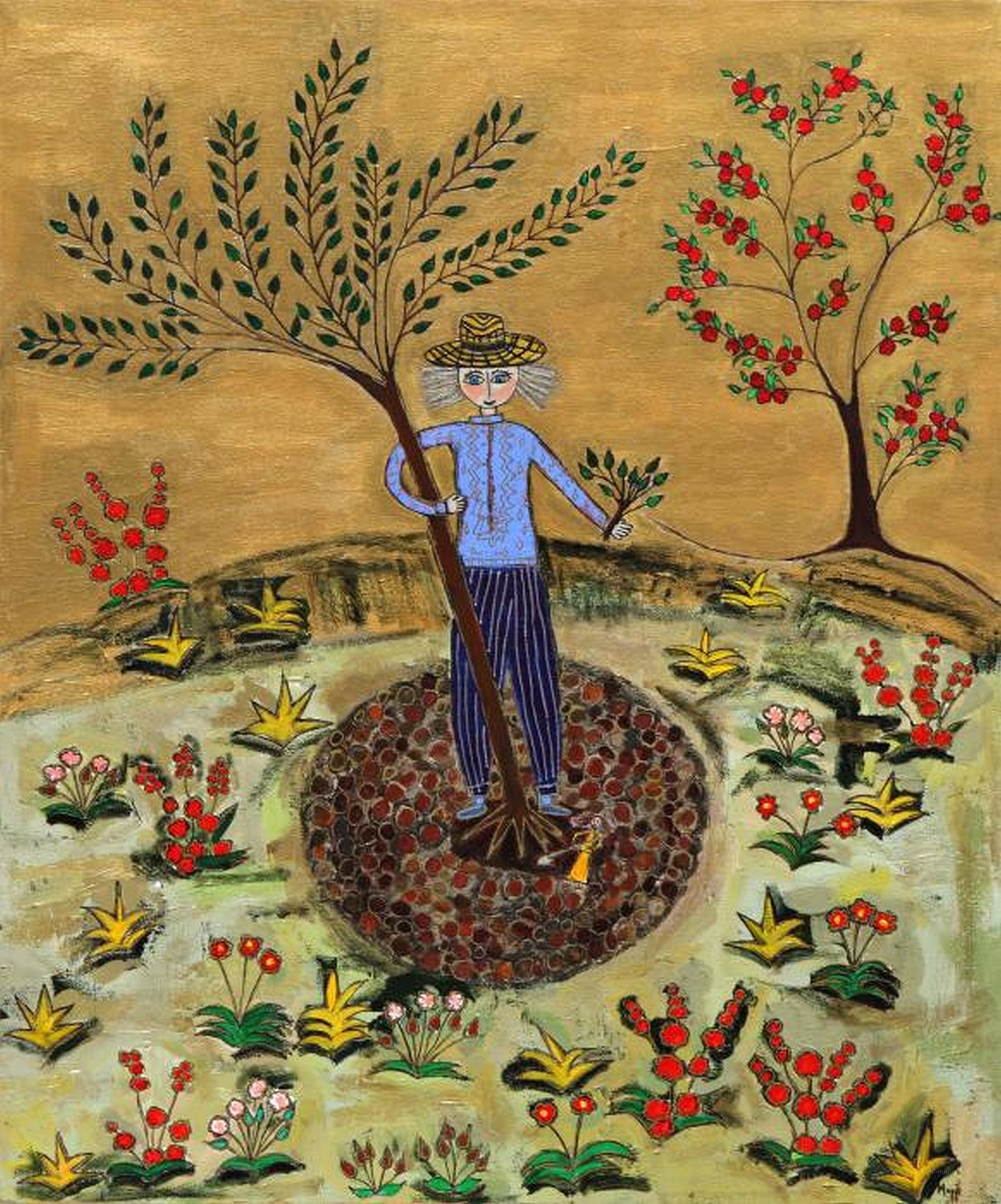 Person planting a tree