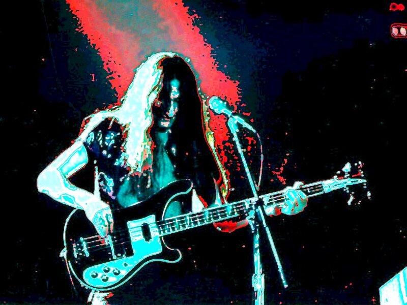 Person Playing Bass Guitar — Black, Dramatic, Night