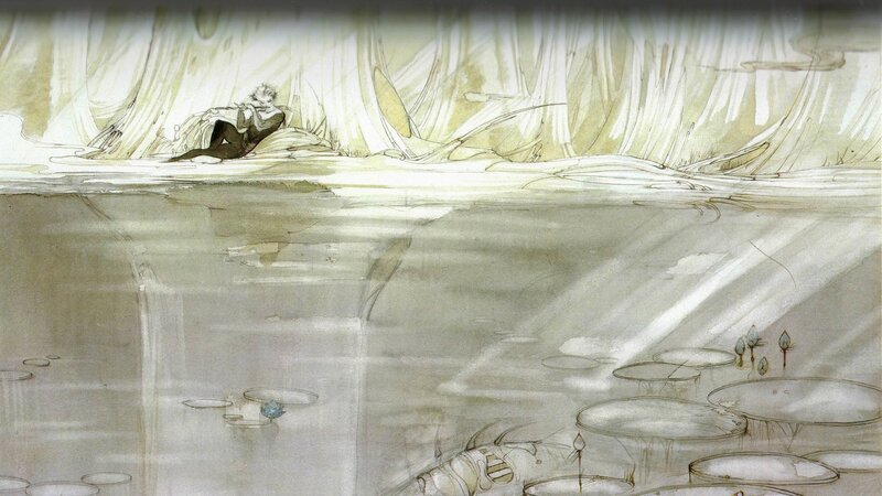Person Playing Flute by Water