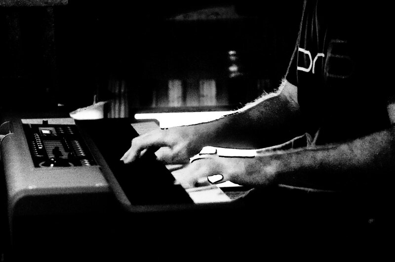 person playing keyboard instrument