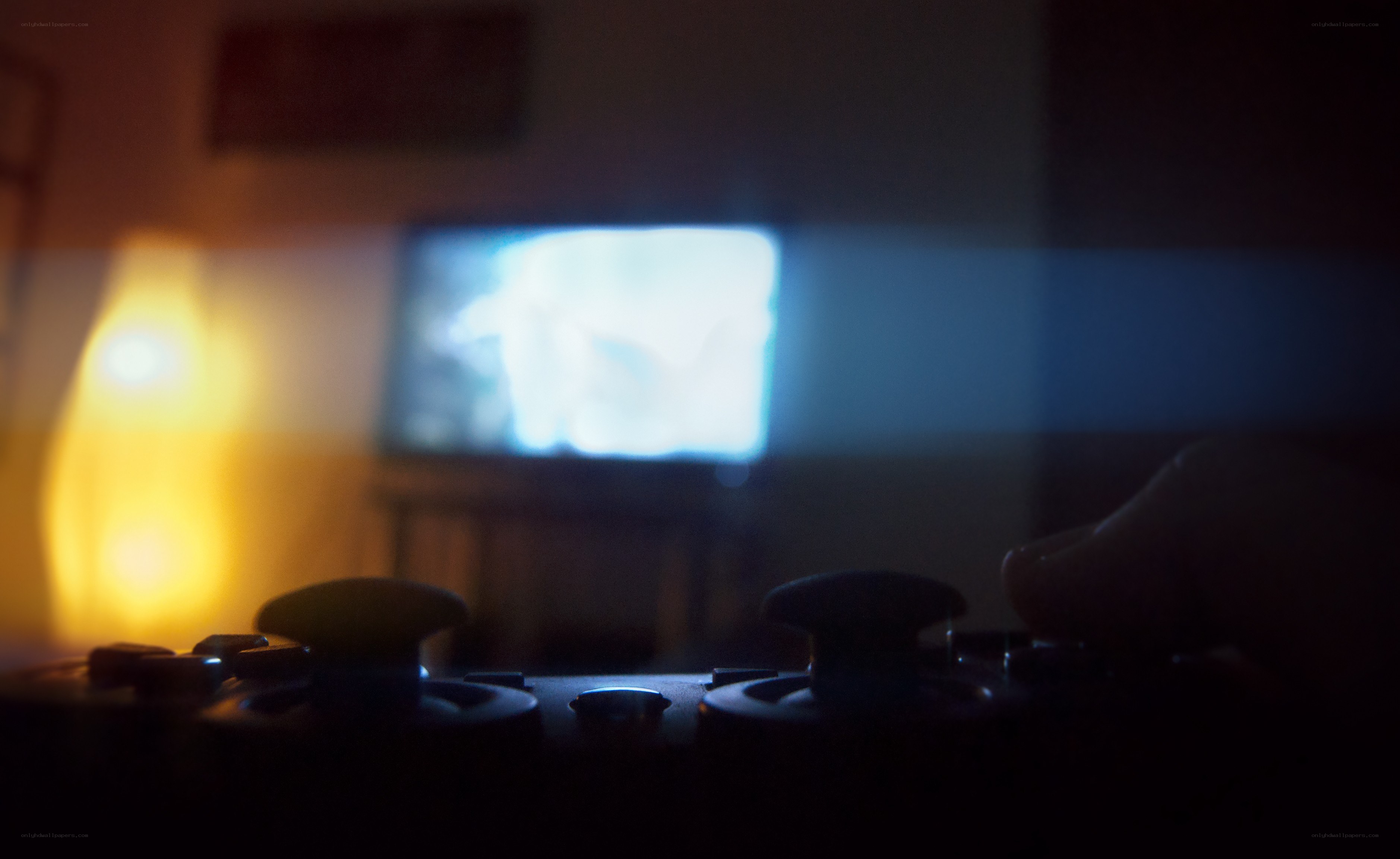 person playing video game