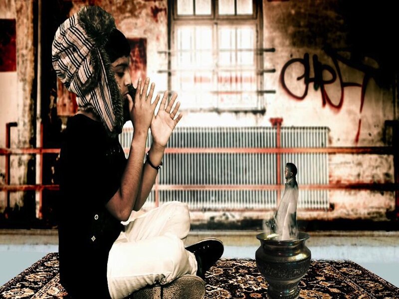 Person Praying on Rug