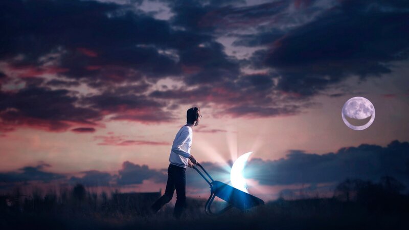 Person Pushing Wheelbarrow