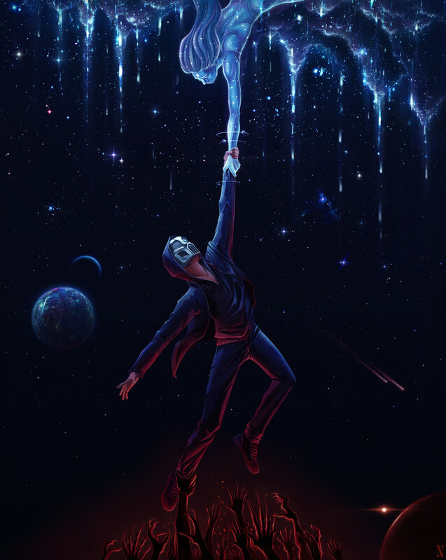 Person Reaching for Figure