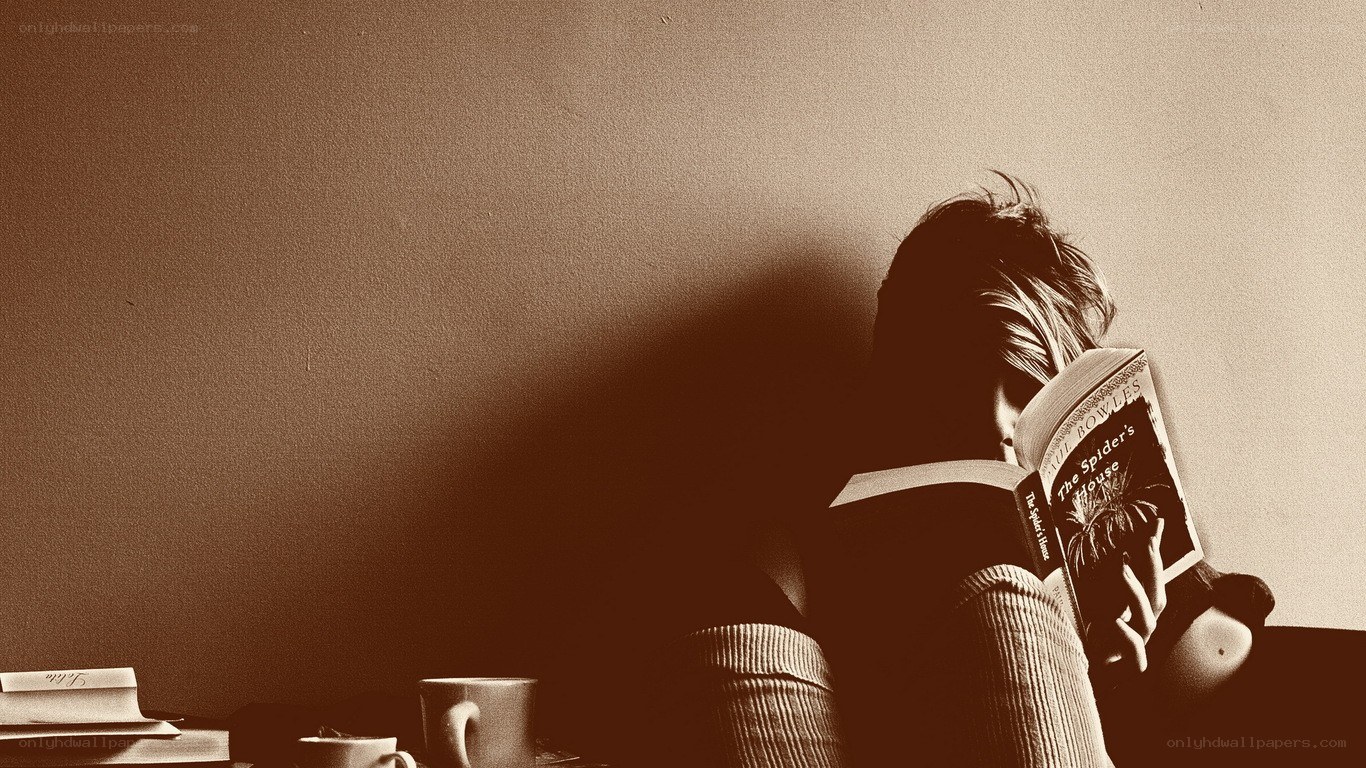 Person reading a book