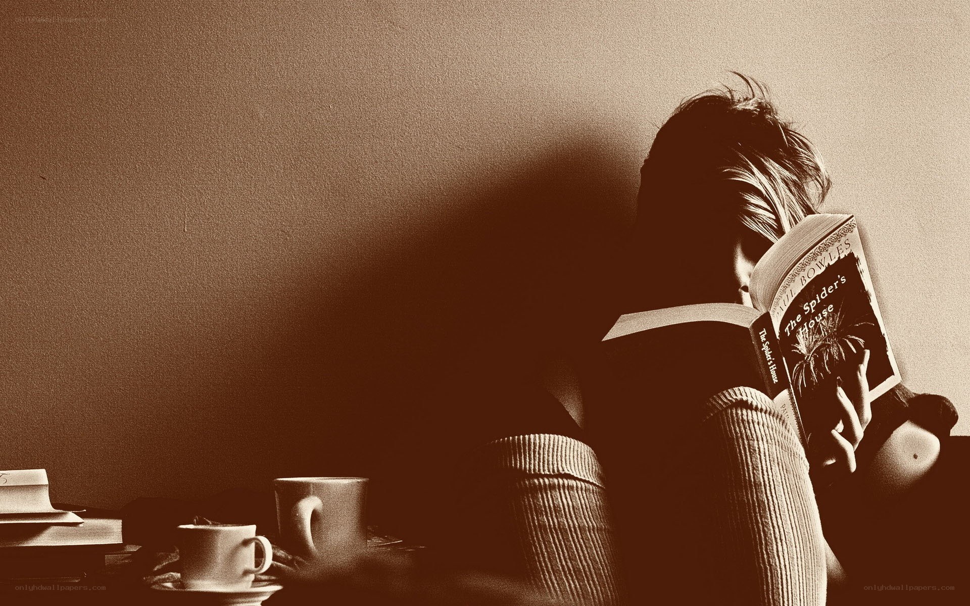 Person reading a book