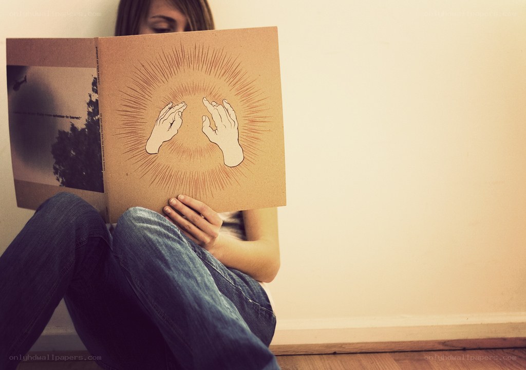 person reading a book