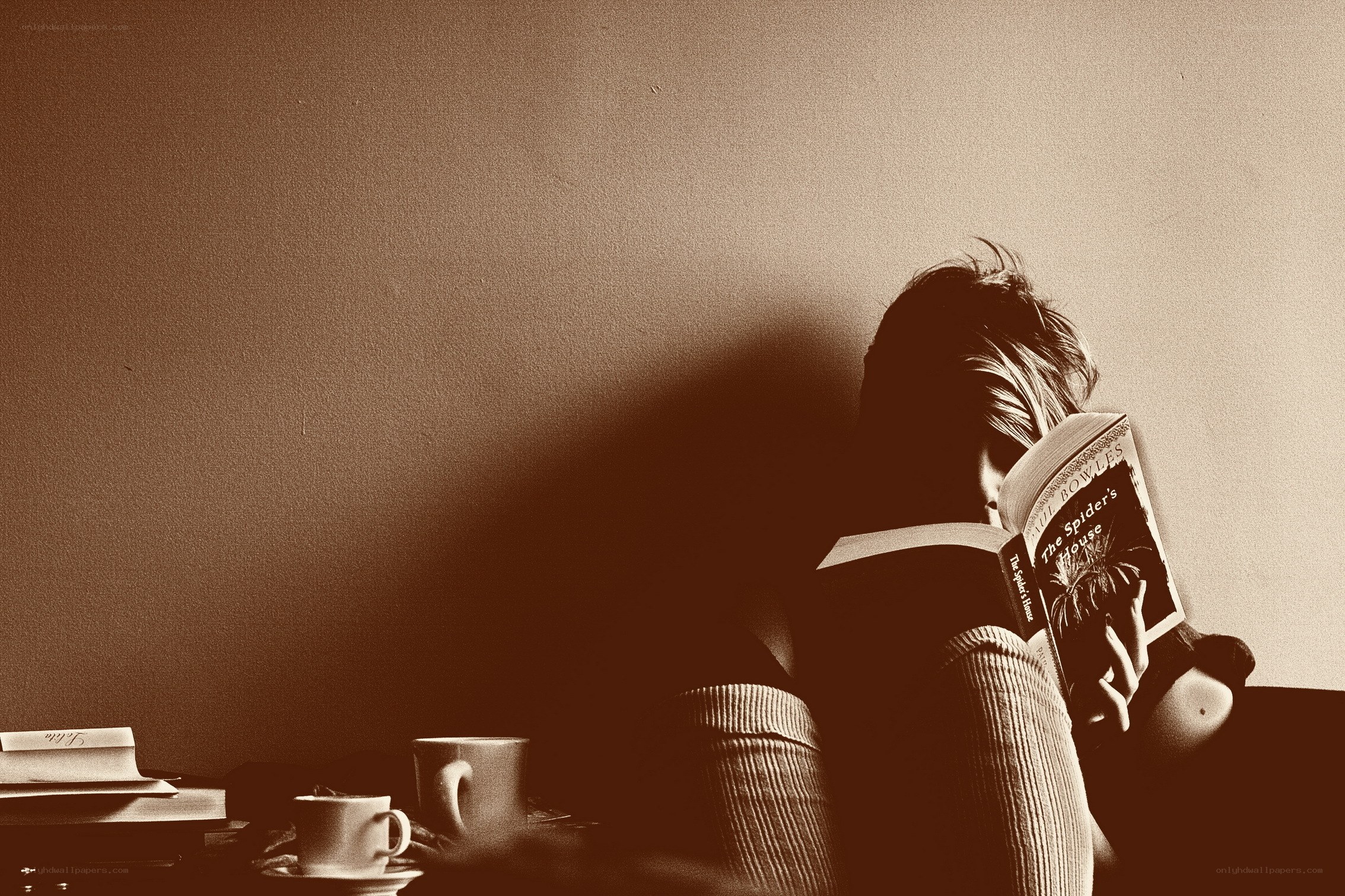Person reading a book