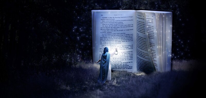 Person Reading Book — Black, Serene