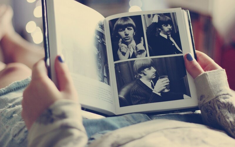 Person Reading Book — Blue, Calm, Photograph, Hands
