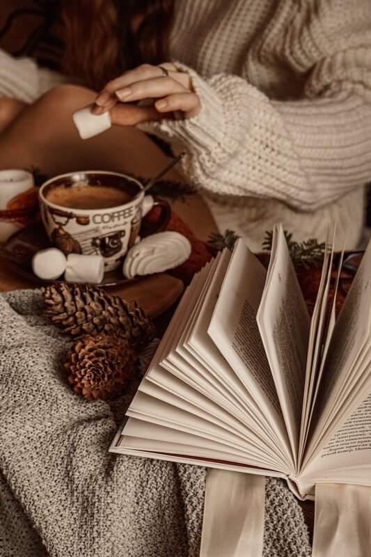 Person Reading Book — Brown, Cozy