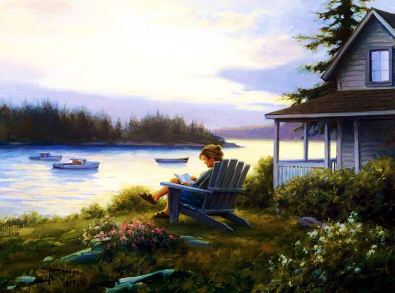 Person Reading in Chair