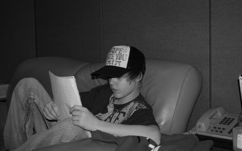 person reading on couch