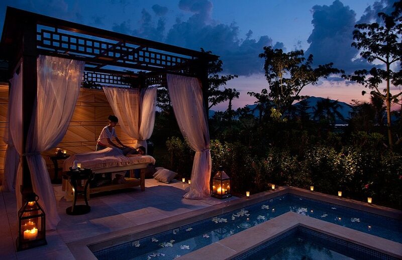 Person Receiving Massage — Blue, Serene