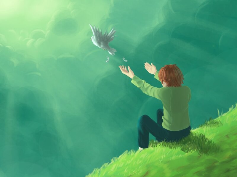 Person Releasing Dove