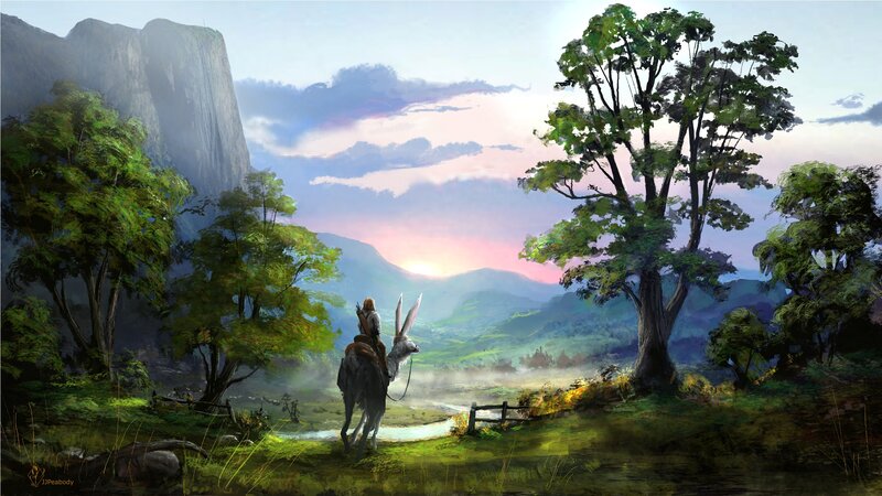 Person Riding a Donkey