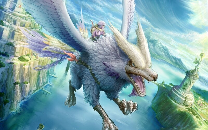 Person Riding a Griffin