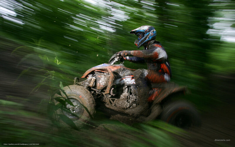 Person Riding ATV — Green, Dynamic