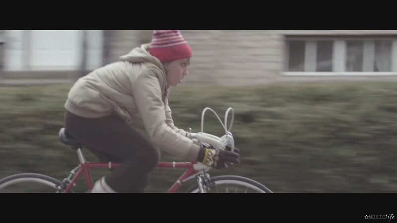 Person Riding Bicycle — Red, Focused