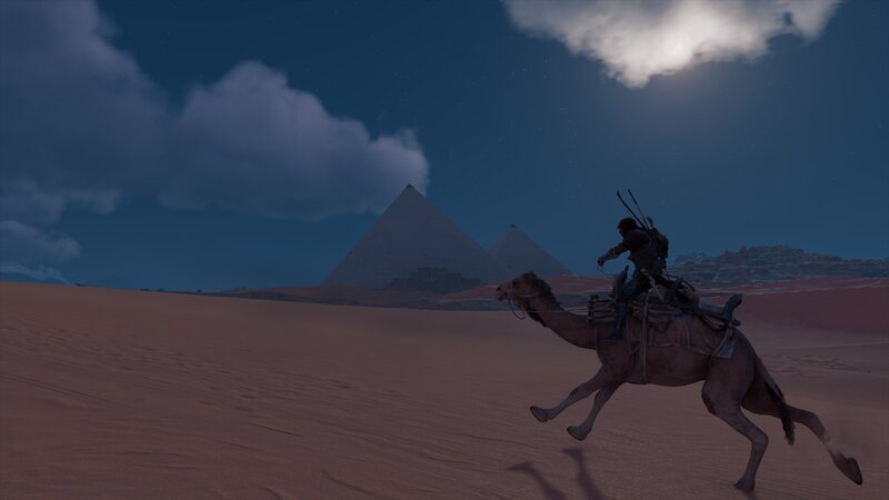 Person Riding Camel — Blue