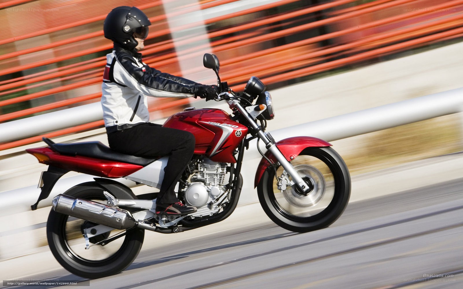 person riding red motorcycle