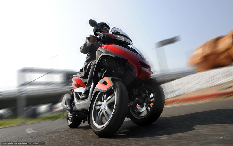 Person Riding Red Scooter — Dynamic, Afternoon, Photograph, Helmet, Road