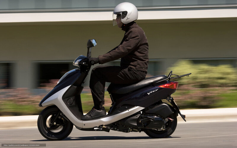 person riding scooter