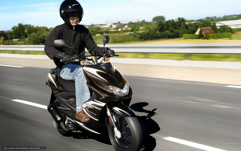 Person Riding Scooter — Black, Active