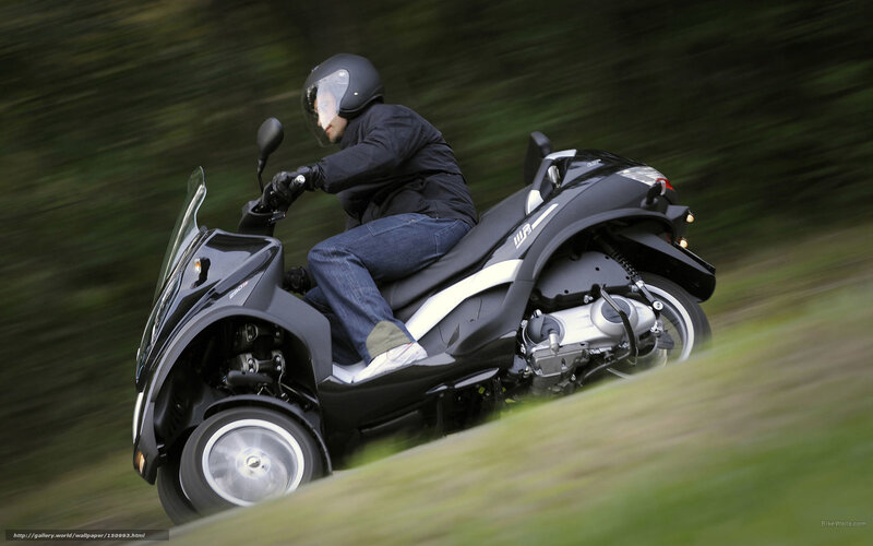 Person Riding Scooter — Black, Dynamic, Photograph