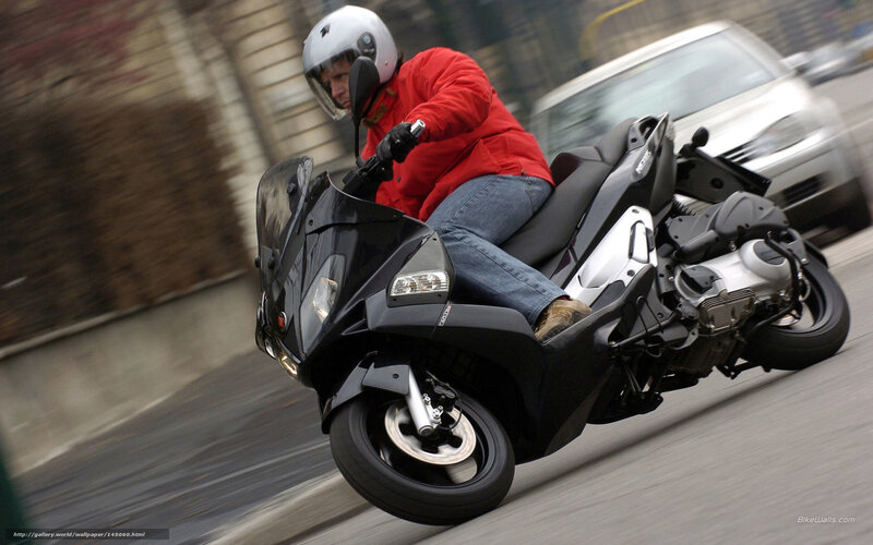 Person Riding Scooter — Black
