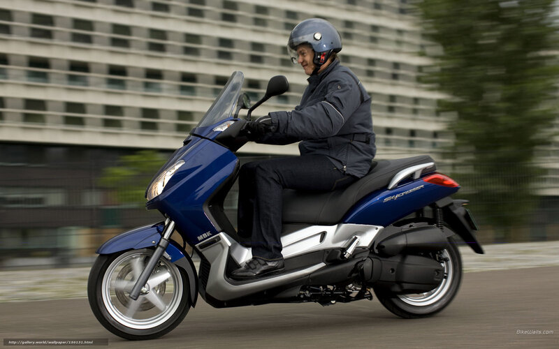 Person Riding Scooter — Blue, Dynamic