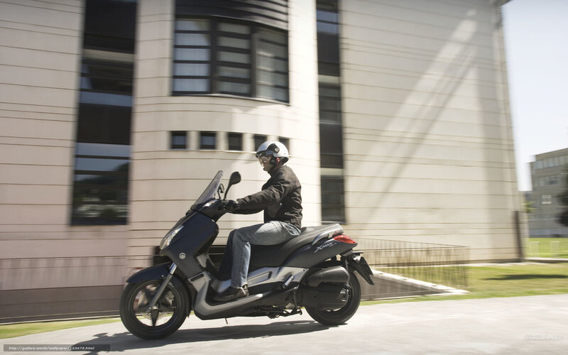 Person Riding Scooter — Gray, Dynamic, Afternoon