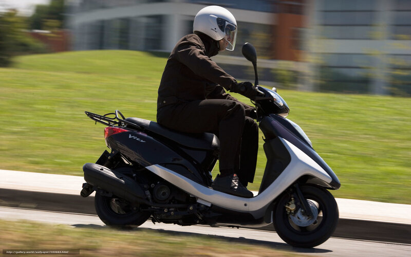 person riding scooter on road