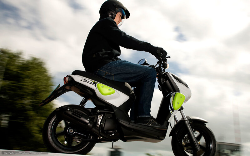 person riding scooter
