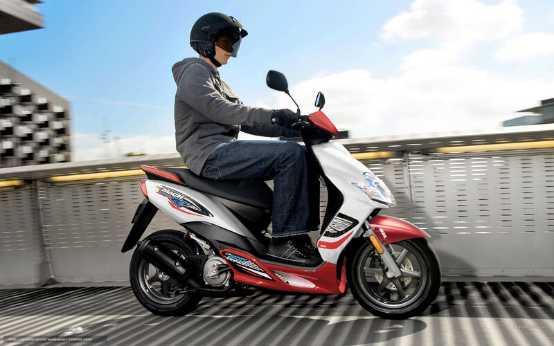 Person Riding Scooter — White, Active, Afternoon