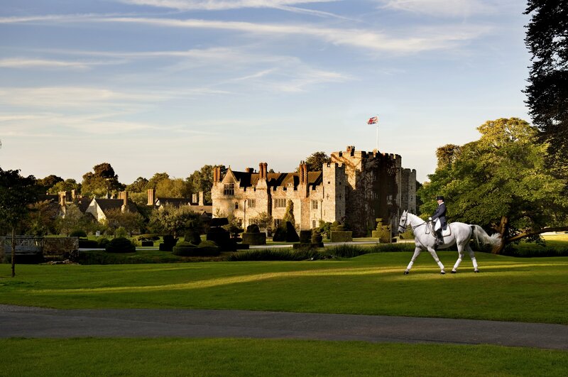 Person Riding White Horse — Green